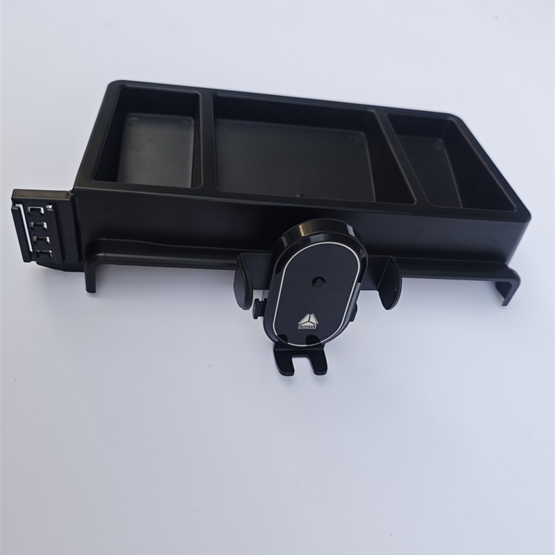 适用于重汽汕德卡C9H G7S G7H货车专用车载手机支架带收纳盒一体