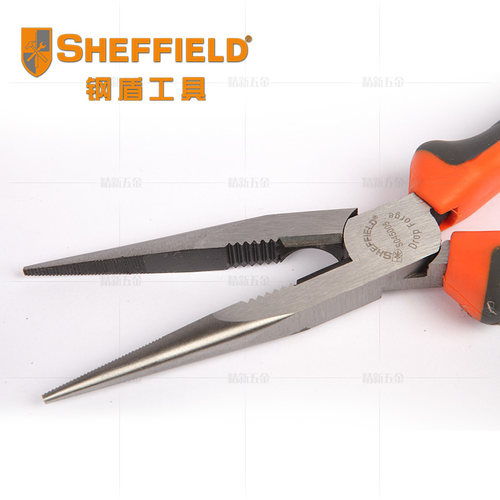钢盾工具双色柄尖嘴钳6寸8寸尖咀钳电线钳尖头钳钢丝电工钳子维修