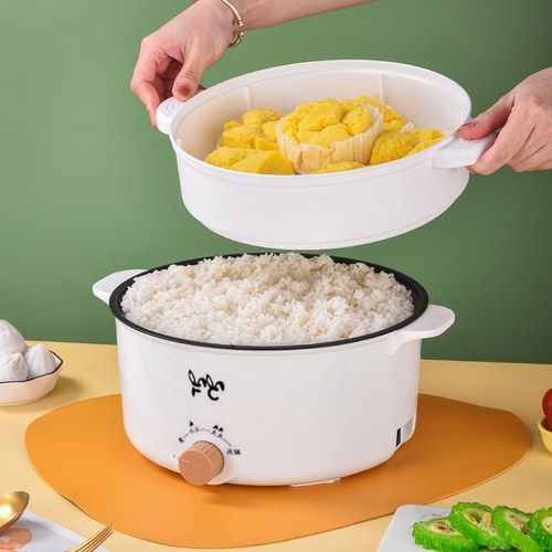 加送蒸笼 大容量多功能电煮锅插电家用电火锅不粘锅一体宿舍学生