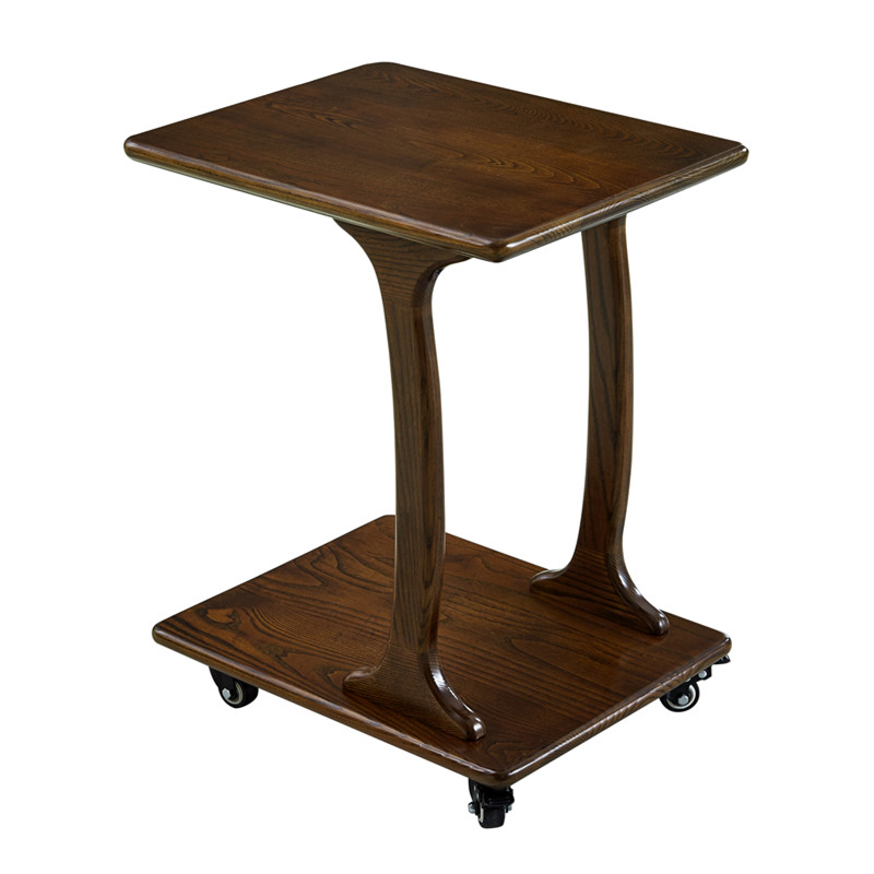 实木可移动小茶几简约边桌北欧小茶桌卧室床边桌带轮沙发边几角几