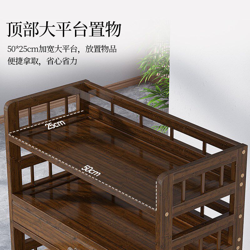 新中式博古架小型茶具茶桌置物架茶壶茶叶架多宝阁茶碗茶杯收纳架