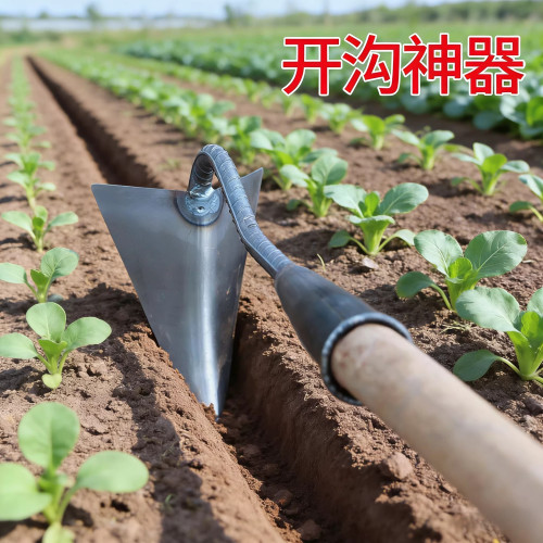 农用锰钢加厚开沟锄大号特大号三角尖锄开沟起垄种菜施肥松土犁地