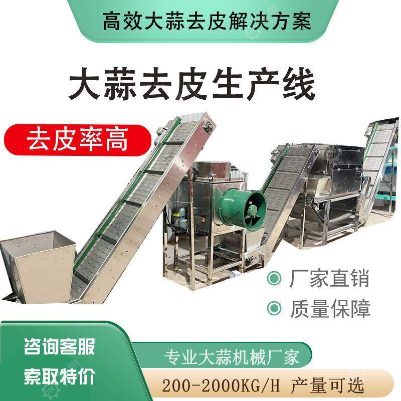 厂家供应全自动大蒜脱皮生产线设备蒜米色选去皮机无损蒜米供应商