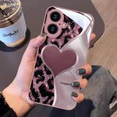 适用苹果16手机壳iPhone15Promax新女款 IP14豹纹13爱心mini高级感12奢华11防摔Xsmax保护套8plus硬壳6s二代
