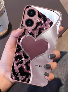 适用苹果16手机壳iPhone15Promax新女款IP14豹纹13爱心mini高级感12奢华11防摔Xsmax保护套8plus硬壳6s二代