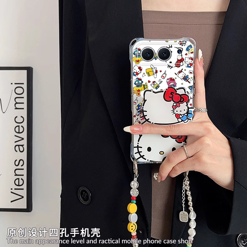 适用荣耀系列蝴蝶结猫咪手机壳