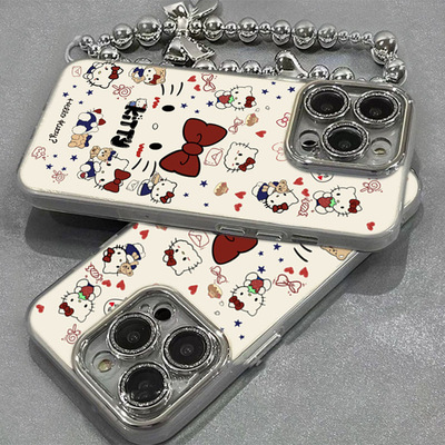 适用苹果系列暖风KT猫手机壳