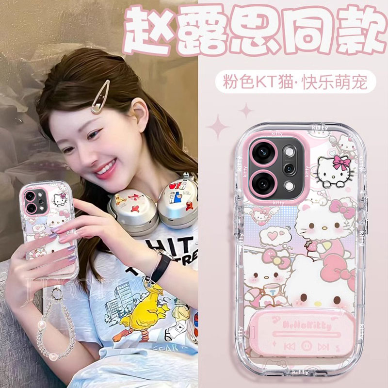 适用满屏KT猫OPPOReno14手机壳13镜面12泡芙11可爱10少女心9pro+女8新款7se网红6爆款5k防摔3保护套全包专用