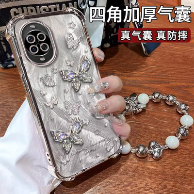 适用华为Nova系列闪钻蝴蝶手机壳