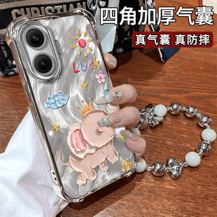 适用红米Turbo4Pro手机壳时尚新款Turbo4卡通高颜值女油画小象Turbo3电镀硅胶保护套四角防摔外壳