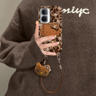 适用iQOONeo系列豹纹KT猫支架壳