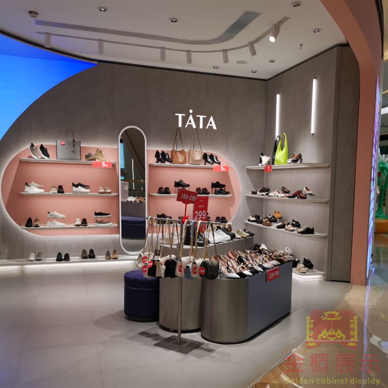 鞋店展示柜鞋架商场店铺两用礼品服装层板落Q地柜多层创意陈列架