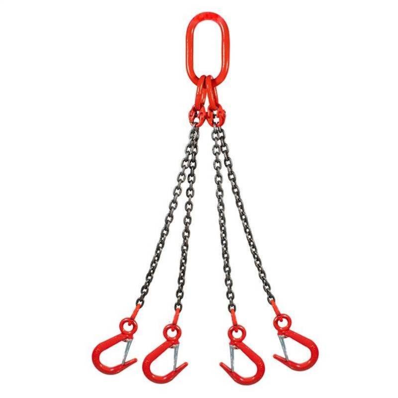 万尊链条索具2吨1.5米4钩4C5mm大开口锰钢链条吊钩吊具