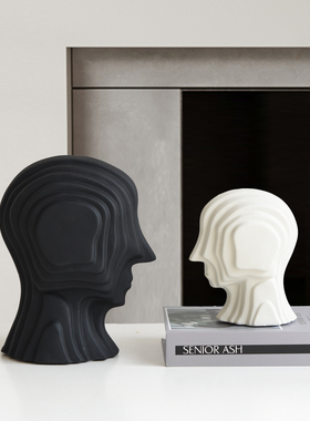 意式极简抽象人物摆件办公室样板房书柜客厅软装饰品北欧现代摆设