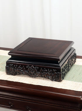 乌木实木装饰底座佛像供品桌财神关公席高座观音菩萨盆景鱼缸木托