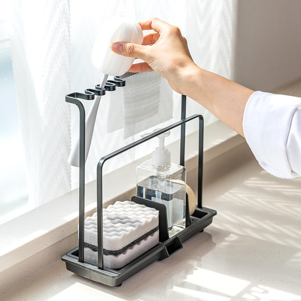 韩国抹布沥水架厨房晾晒水槽海绵置物架卫生间毛巾架洗碗布收纳架