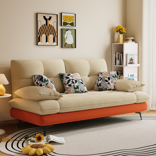 布艺沙发小户型卧室懒人小沙发双人出租房公寓灯芯绒布单人沙发床