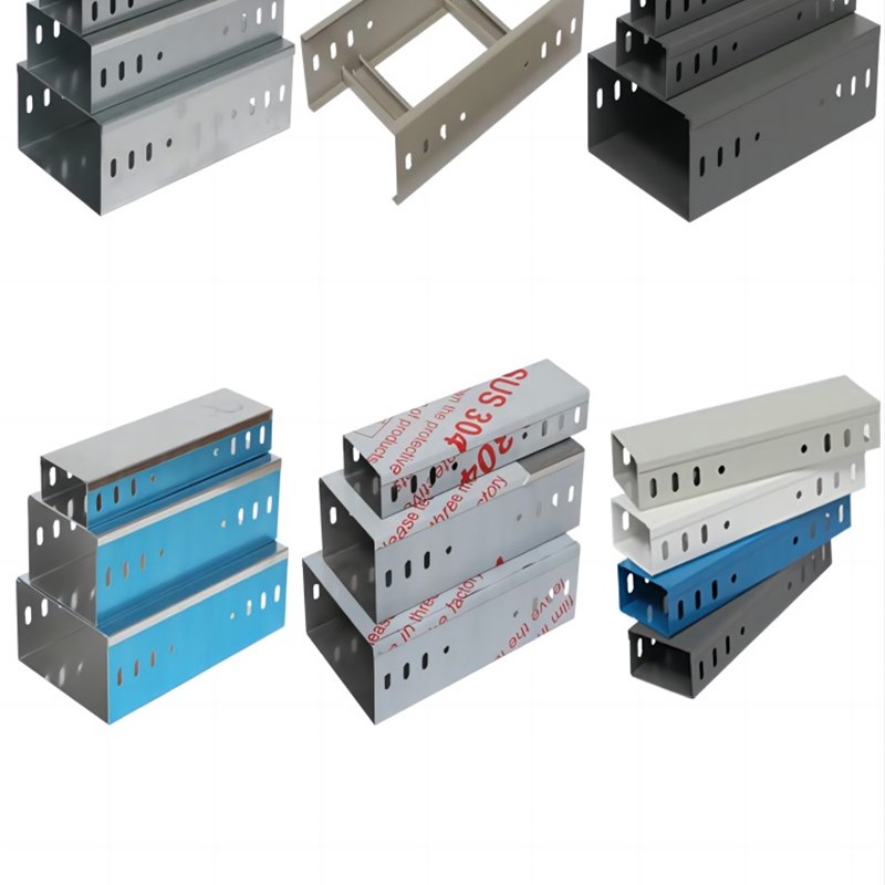 不锈钢喷塑防火桥架热浸镀锌铝合金大跨距槽梯式桥架型材金属线槽