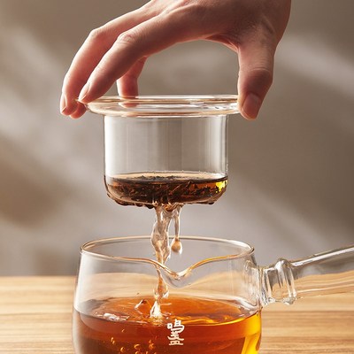 鸣盏养生耐高温侧把玻璃煮茶壶冲茶器中式公道杯分茶器电陶炉专用