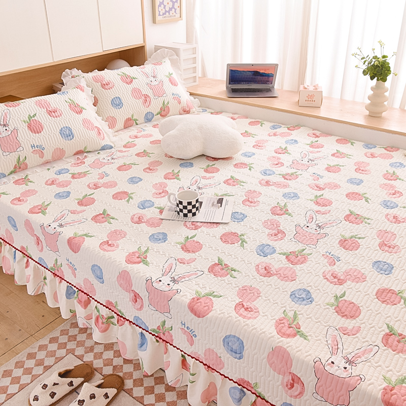 夹棉榻榻米牀盖定制大炕专用防滑牀单罩四季通用农村全棉绗缝炕盖