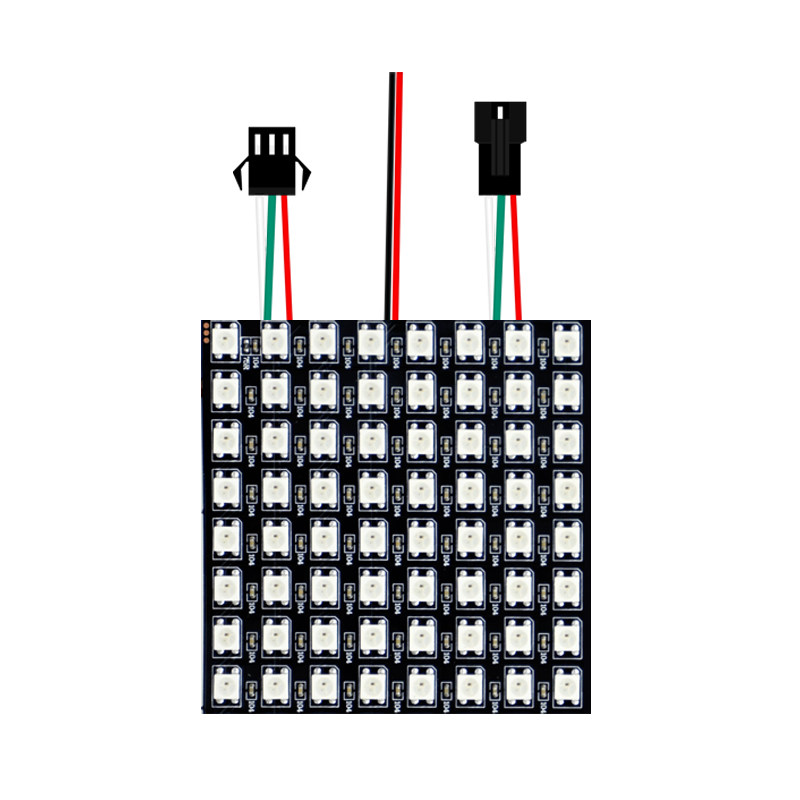 WS2812B全彩软像素屏8X8 8X32 16X16幻彩5V显示可编程像素软屏