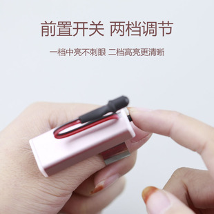 新款采耳充电拇指灯手握灯可视掏耳朵工具发光耳勺挖耳专业手指灯