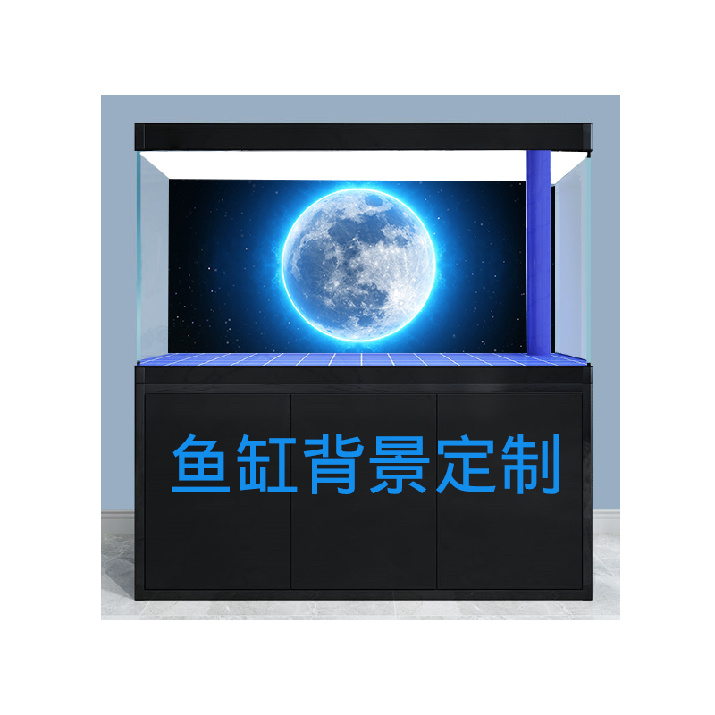 鱼缸背景贴纸贴画高清图正胶可定制装饰背景画单面太空星空壁纸贴图片