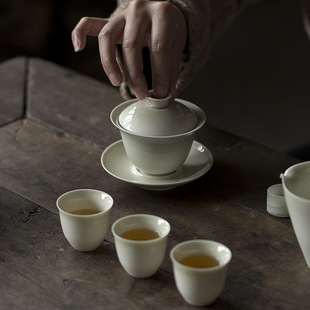 草木灰茶具套装仿古青灰釉礼盒套组复古色釉陶瓷家用功夫茶具