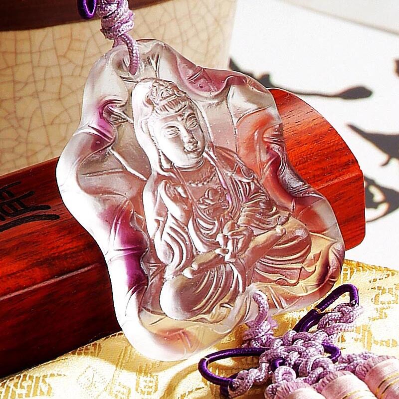 男女士车内汽车挂件平安琉璃挂饰车载观音送福B车饰佛像车挂礼品