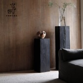 碳化方形木墩子矮凳原木酒店摆件组合沙发茶几实木树木桩凳床头柜