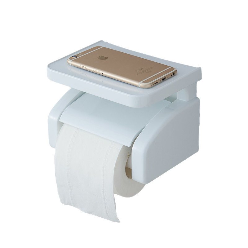 卫生间免打孔置物架洗漱台厕所收纳架子纸巾盒吸壁式无痕收纳篮