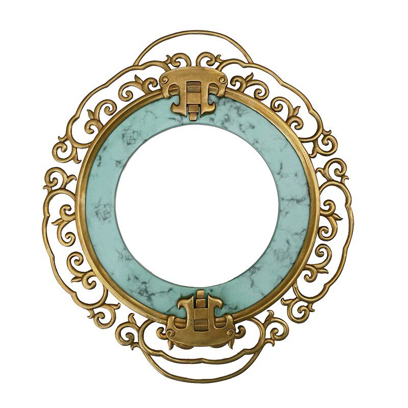 欧式陶瓷配铜餐厅纸巾盒客厅果盆家居饰品玄关挂镜卧室装饰摆件