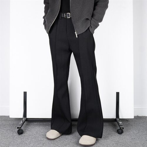 OKINE/微喇肌理TR面料垂感中褶设计高级感立体剪裁抗皱休闲西裤