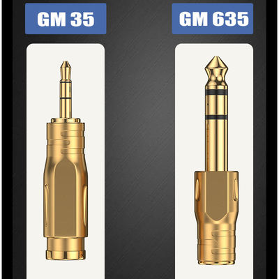 GM635镀金6.5转3.5mm转换头3.5母转6.35mm大三芯公音频无失真转接