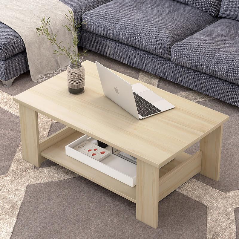 现代客厅边几家具储物简易茶几时尚双层木质小茶几长方形桌子包邮