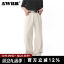 宽松百搭水洗Vibe风长裤 AWRB美式 男士 牛仔裤 潮 高街直筒基础款