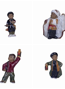 石湾公仔 红色革命题材陶瓷摆件 小红军陶瓷人物像中式家居装饰品