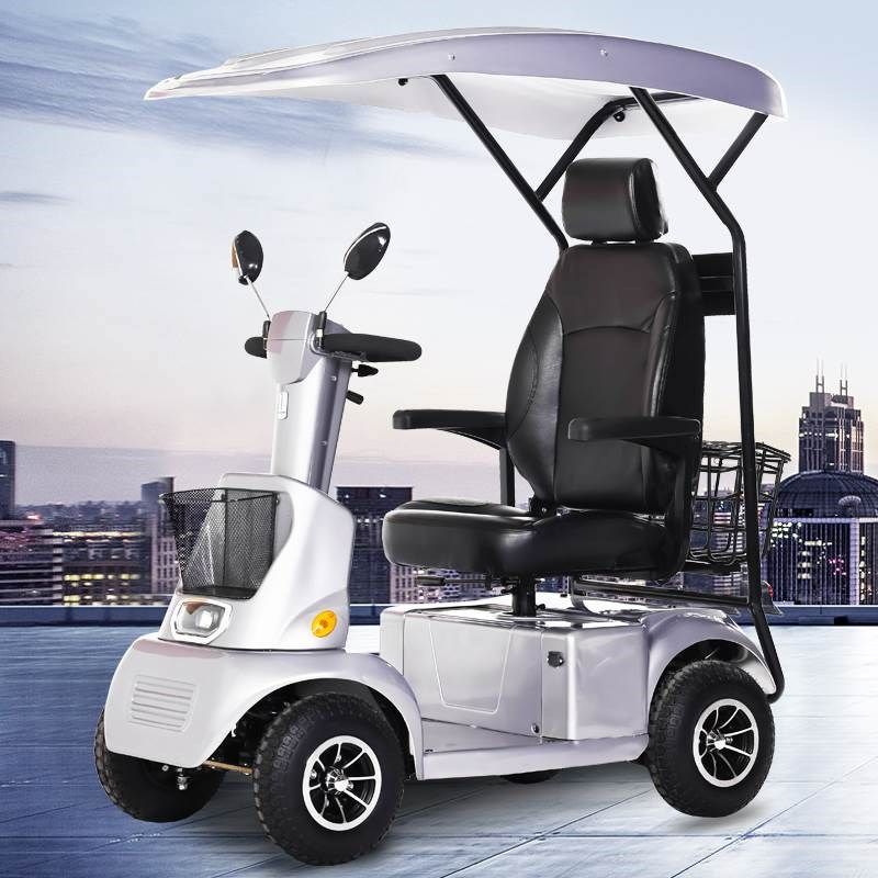 小巴士高端智能刹车单座两座电动四轮中老年人代步车残疾人助力车