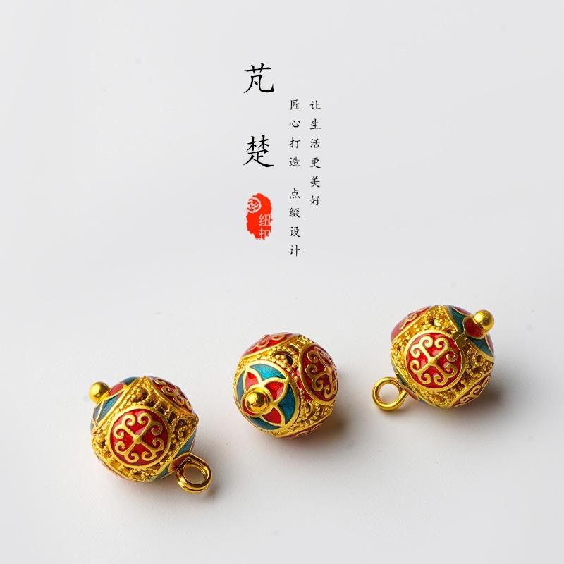 芃楚新中式景泰蓝纽扣 祥云镂空 金属古风旗袍扣汉服马甲装饰扣子,居家布艺,纽扣,淘宝优惠券,粉丝福利购,淘宝优惠卷