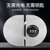 密码 玻璃门锁双门单门免开孔玻璃锁地锁推拉双开门锁具插销无框锁
