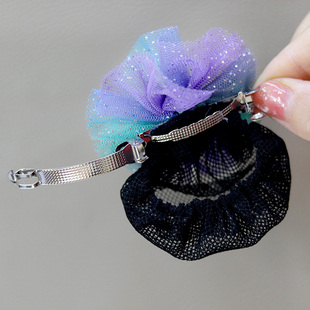 儿童盘发器丸子头包发网花朵女童发夹小女孩发网女舞蹈收发神器