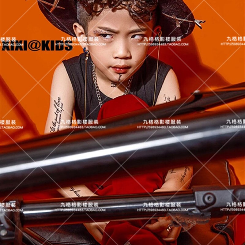 潮童舞台走秀儿童演出服少儿模特T台比赛服装男童战队造型服装秀