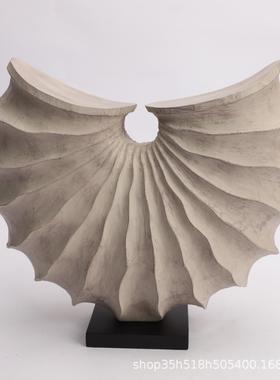 简约现代树脂海螺形艺术摆件客厅茶几玄关样板间电视柜家居装饰品