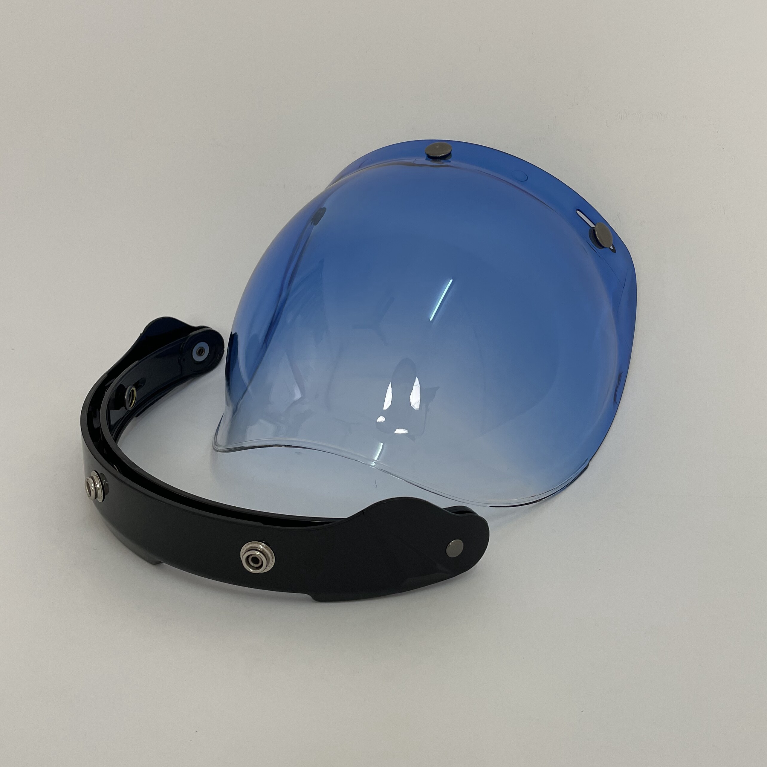 3扣泡泡镜片摩托车头盔镜片三扣式镜片复古3/4盔框架直架