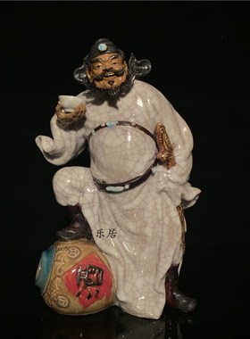 石湾公仔陶瓷镇宅钟馗摆件创意工艺品客H厅玄关风水人物摆件送礼