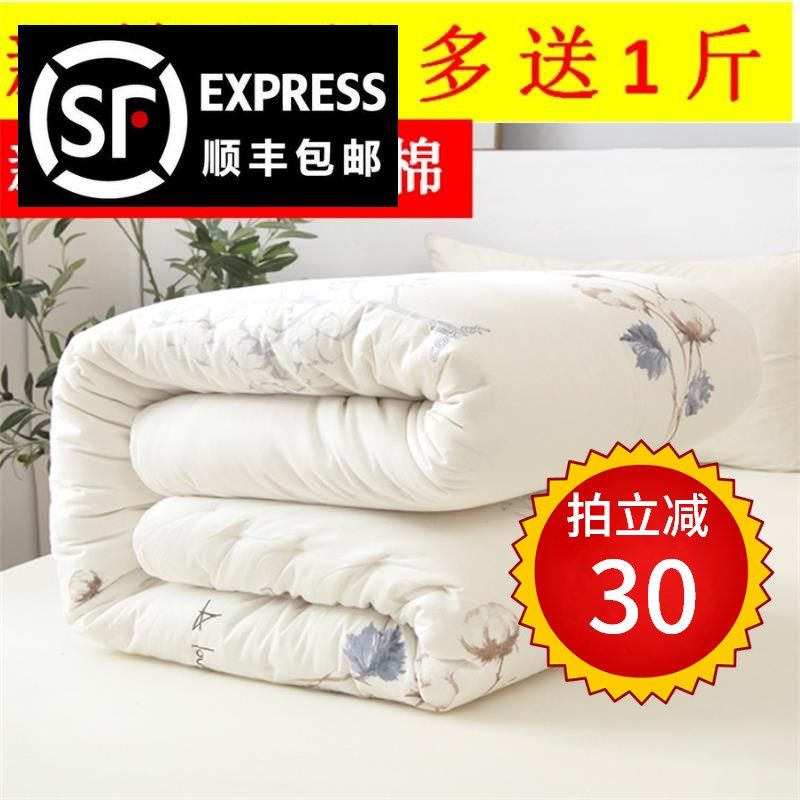 新疆纯棉花手工棉被芯子春秋加厚冬被全I棉单人学生宿舍垫被褥定,床上用品,棉花被,淘宝优惠券,粉丝福利购,淘宝优惠卷
