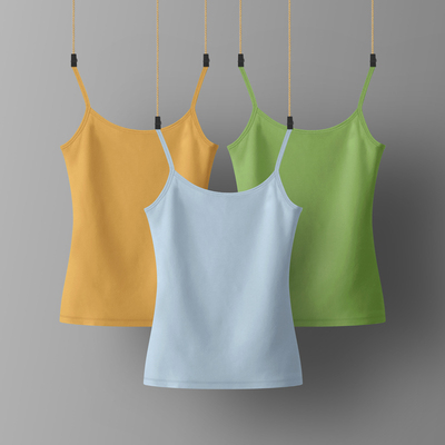 小吊带背心女内搭打底抹胸裹胸纯棉打底衫修身外穿黑白色网红上衣