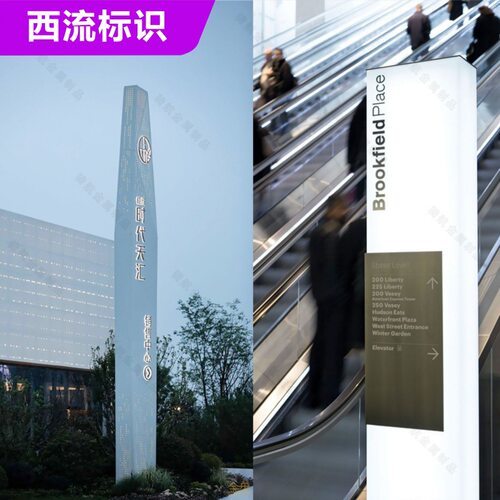 公园商场小区指示牌导视牌户外不锈钢导向牌大型精神堡垒
