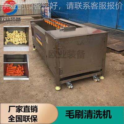 直销毛根清机 土豆去皮刷清洗机 气洗泡清茎洗机OY-1500 蔬菜清洗