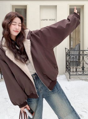 现货！现货首发新款两面穿咖色连帽外套2C212-G192-P185-K278